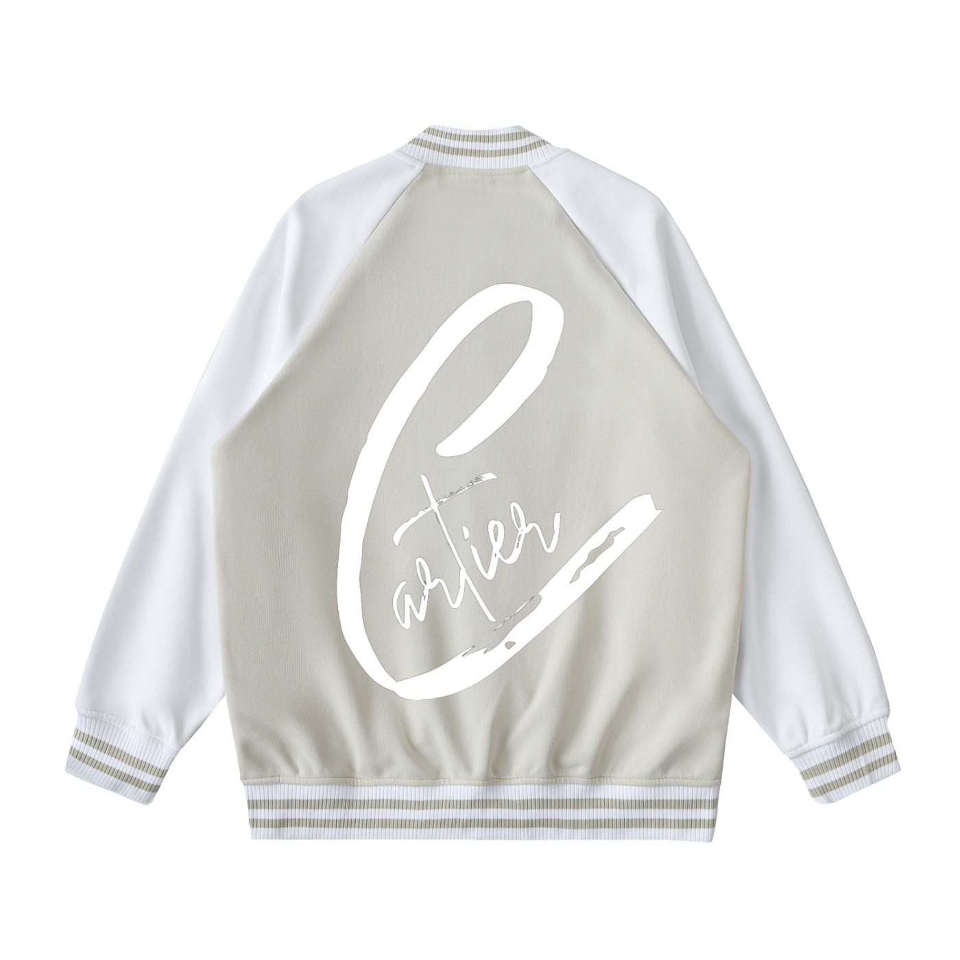 Two Tone Raglan Sleeve Varsity Jacket