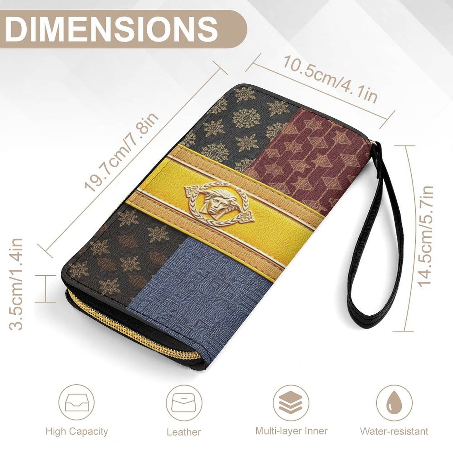 Cartier Versus Leather Wallet with Wristlet Strap