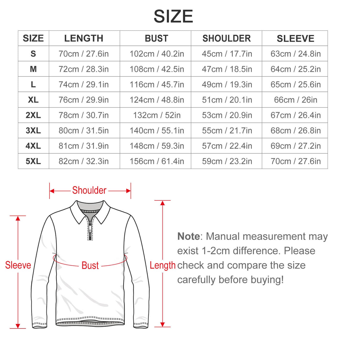 300gsm Men's Polo Sweatshirt LM111 (All-Over Printing)