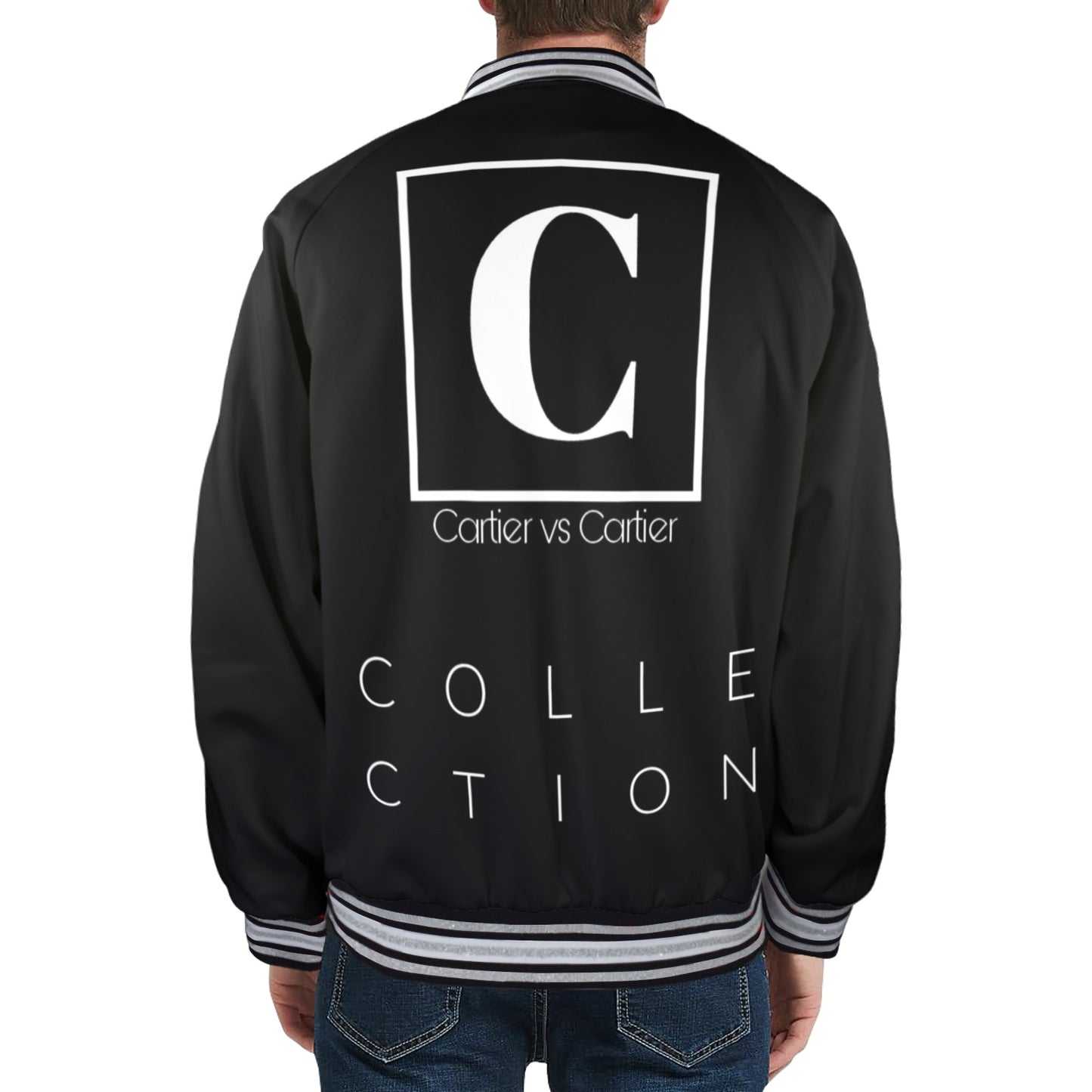 Carti Collect Men's Striped Trim Bomber Jacket