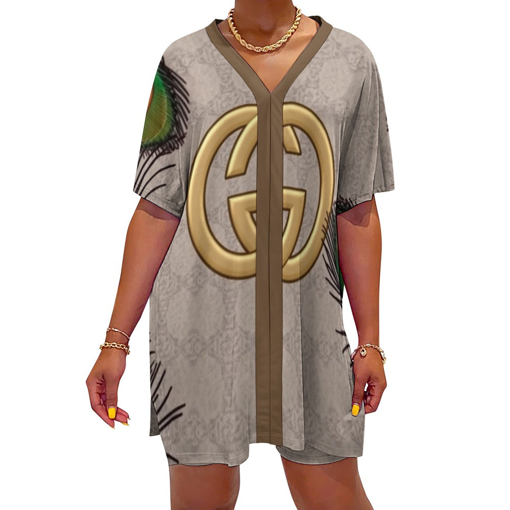 Gucci G'iore V-neck bat sleeve two piece set