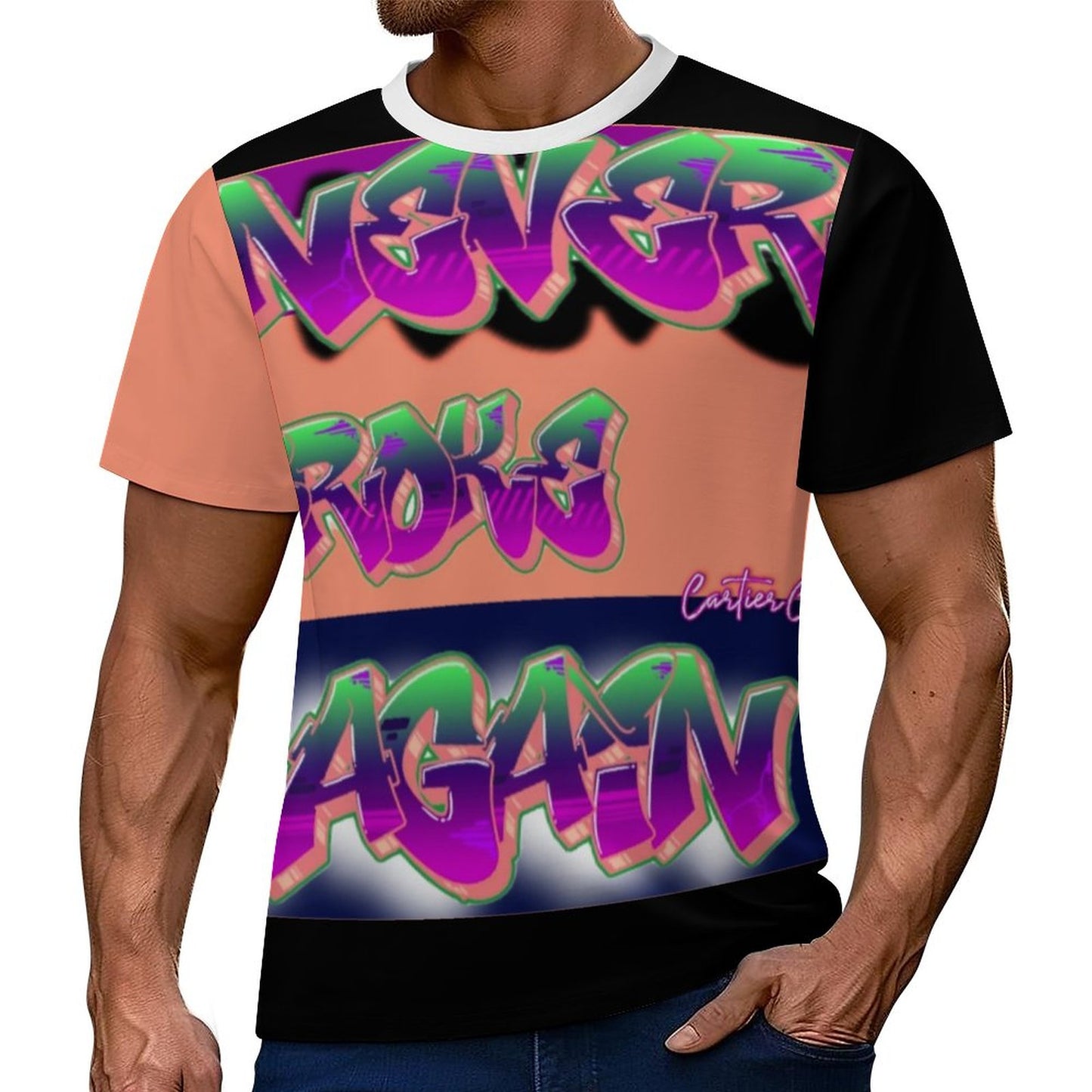 Never Broke Again BY Carti Men's Casual T-Shirt(All-Over Printing)