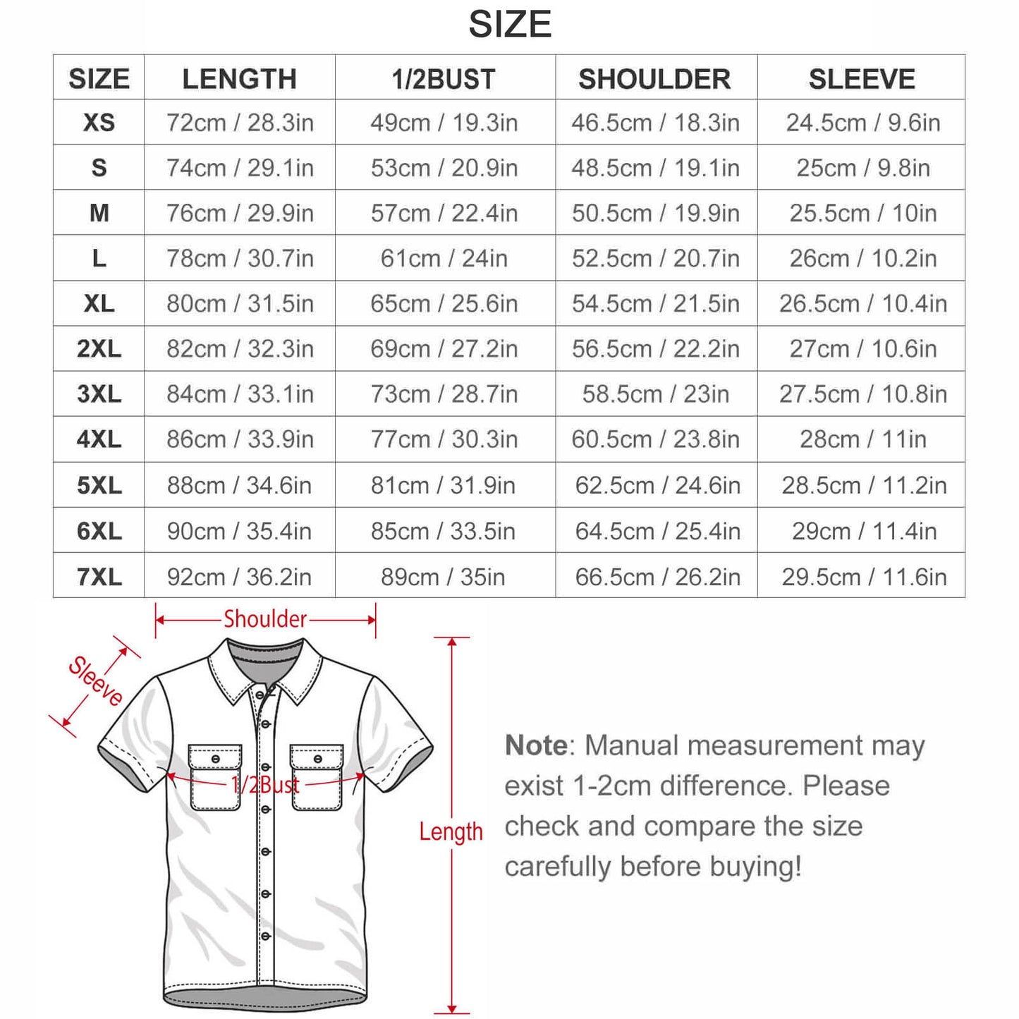 Short Sleeve Shirt with 2 Pockets LM056 (One site) (All-Over Printing)