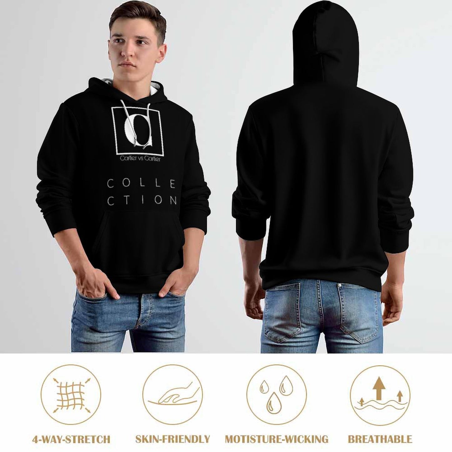 Cartier Vs Cartier Printed Hoodie for Men
