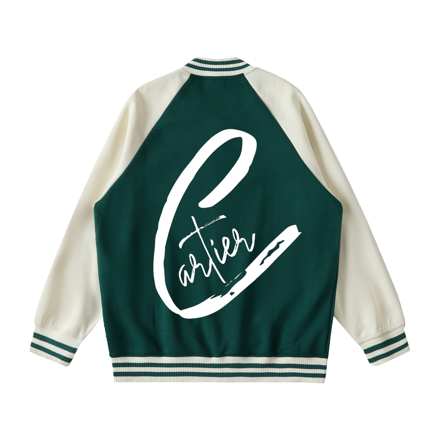 Two Tone Raglan Sleeve Varsity Jacket