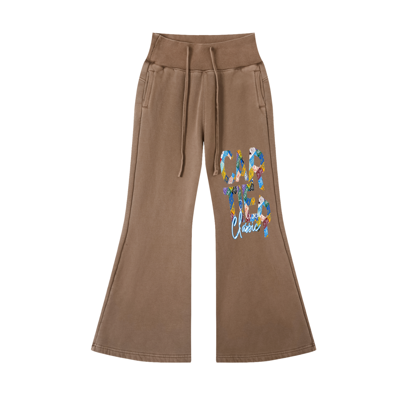 Carti Vintage Washed Flared Fleece Pants