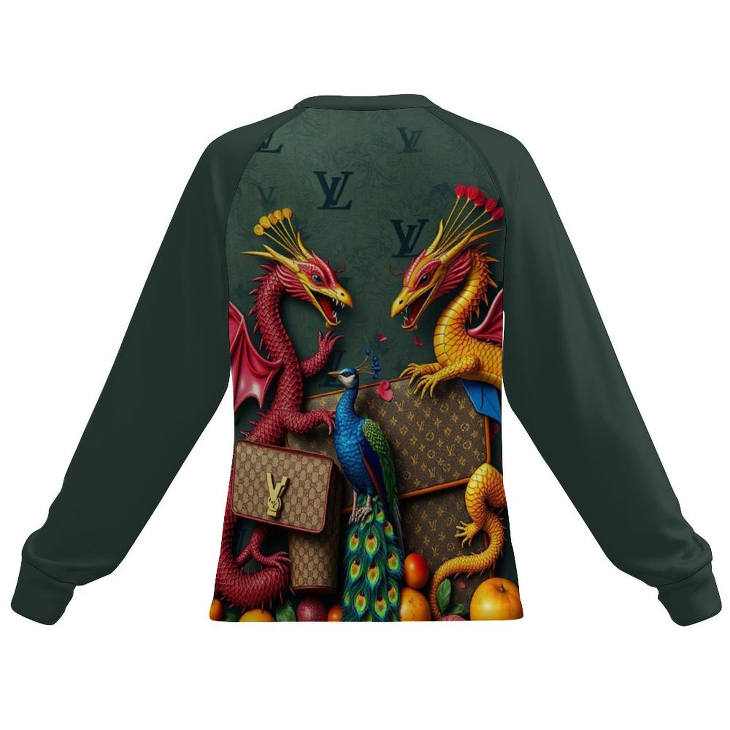 Cartii Pea Long-Sleeve Raglan T-Shirt for Women