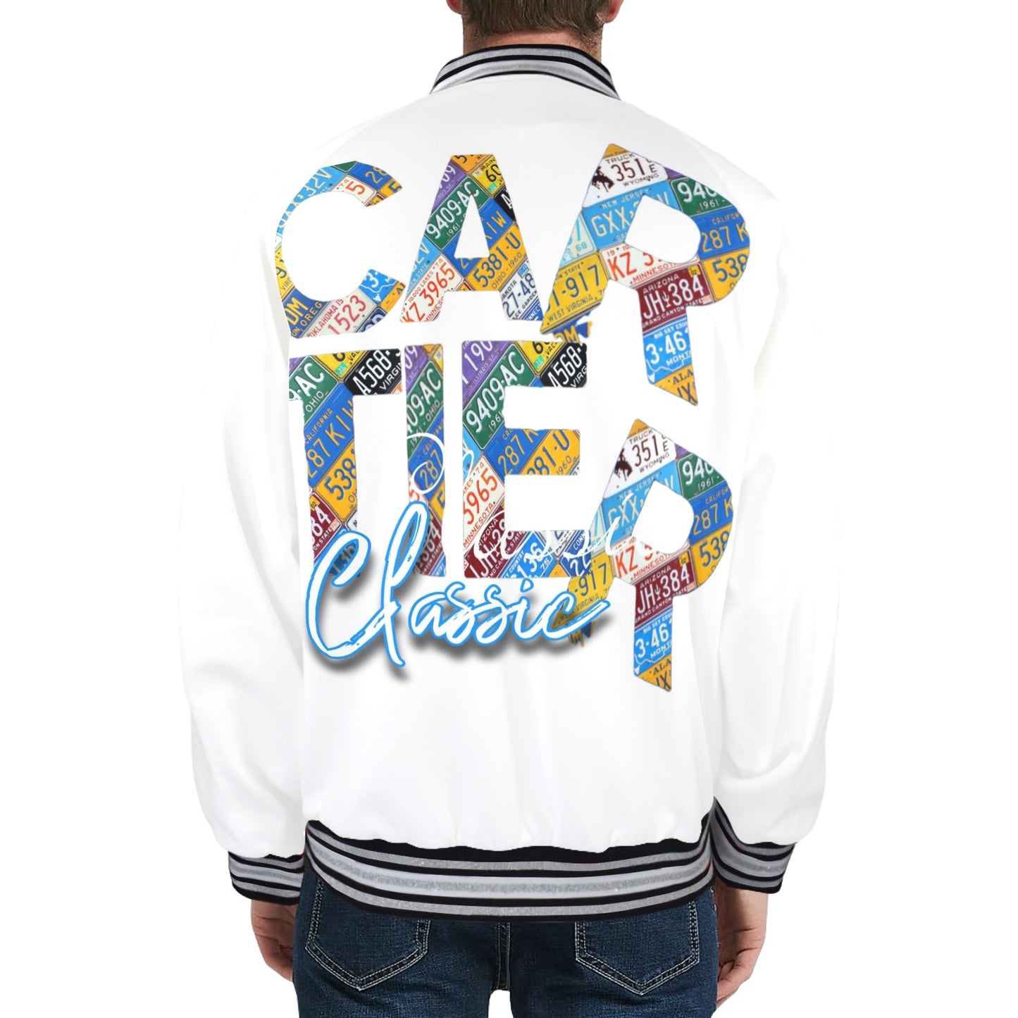 Carti Men's Striped Trim Bomber Jacket