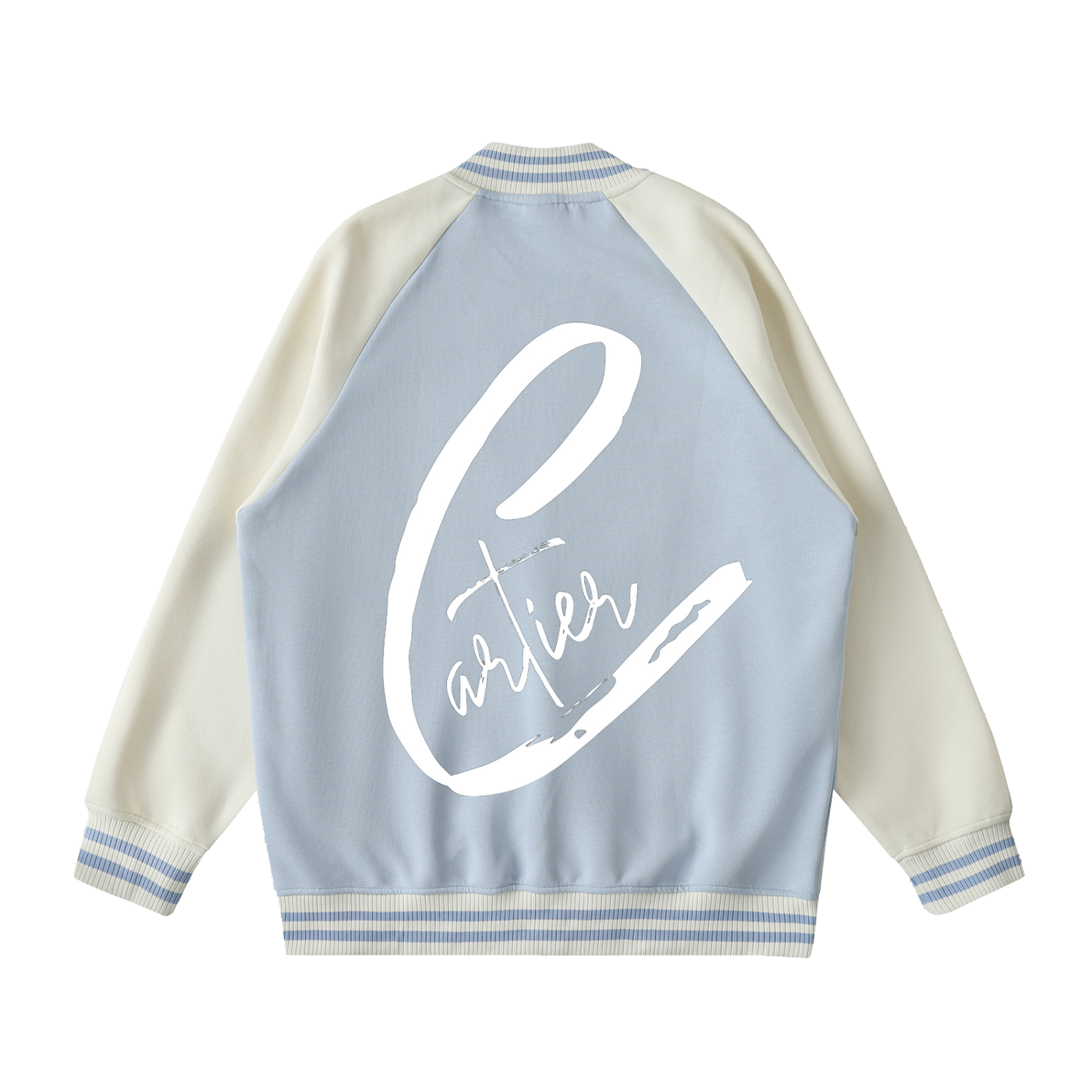 Two Tone Raglan Sleeve Varsity Jacket