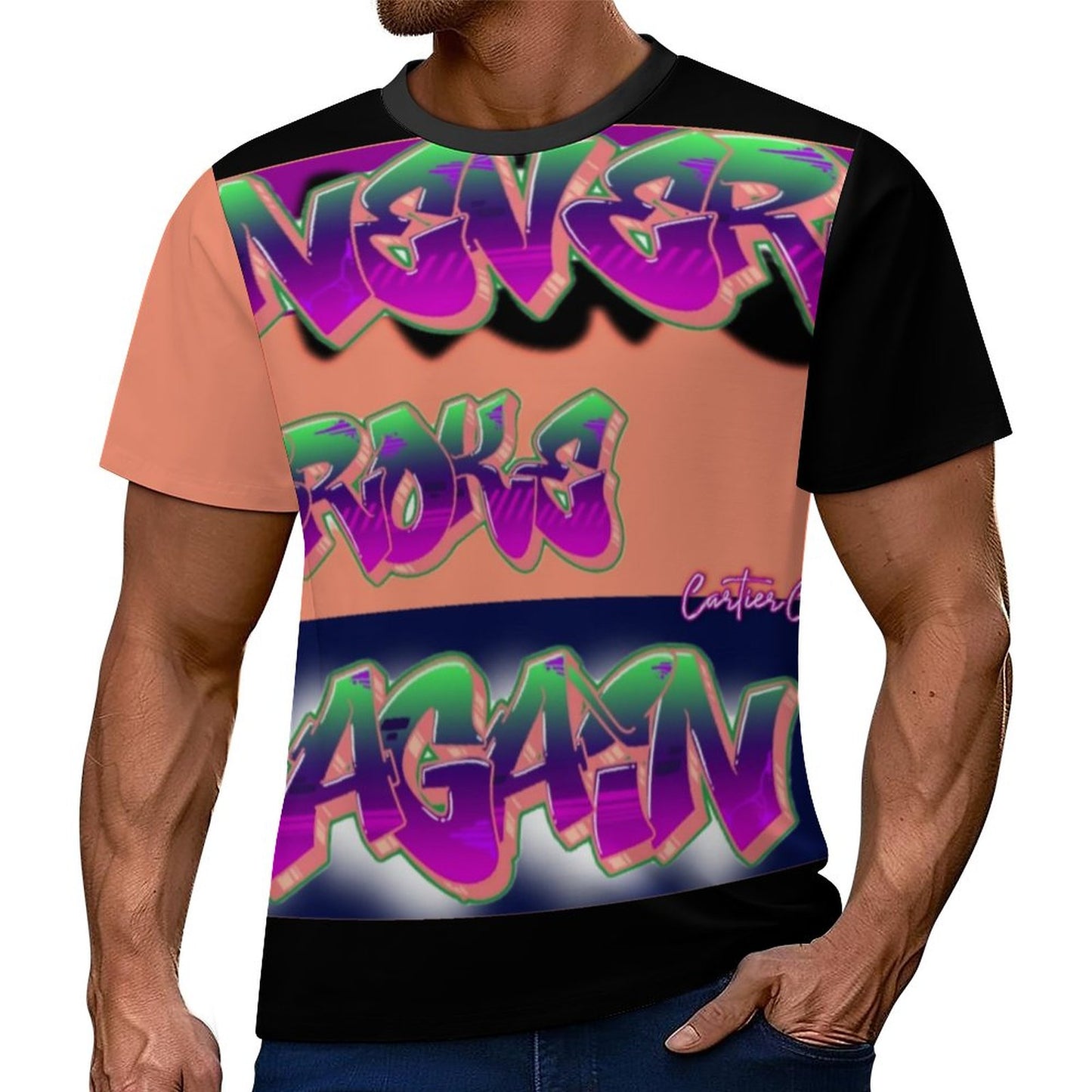 Never Broke Again BY Carti Men's Casual T-Shirt(All-Over Printing)