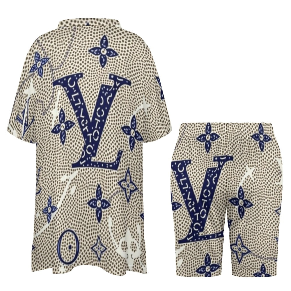 VL Gutton V-neck bat sleeve two piece set