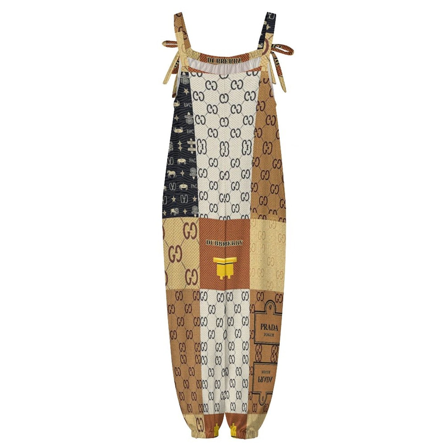 V'sace Versus By Cartier Spaghetti Strap Jumpsuit RP (All-Over Printing)