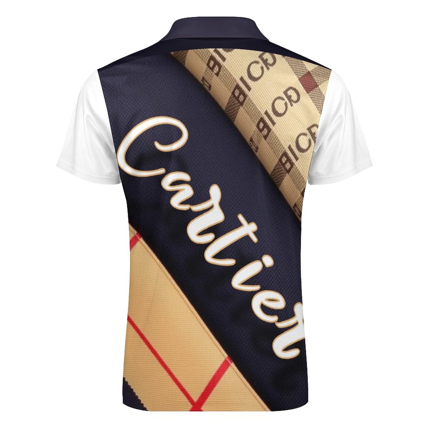 Cartier Cotton Zip Short Sleeve POLO Shirt for Men