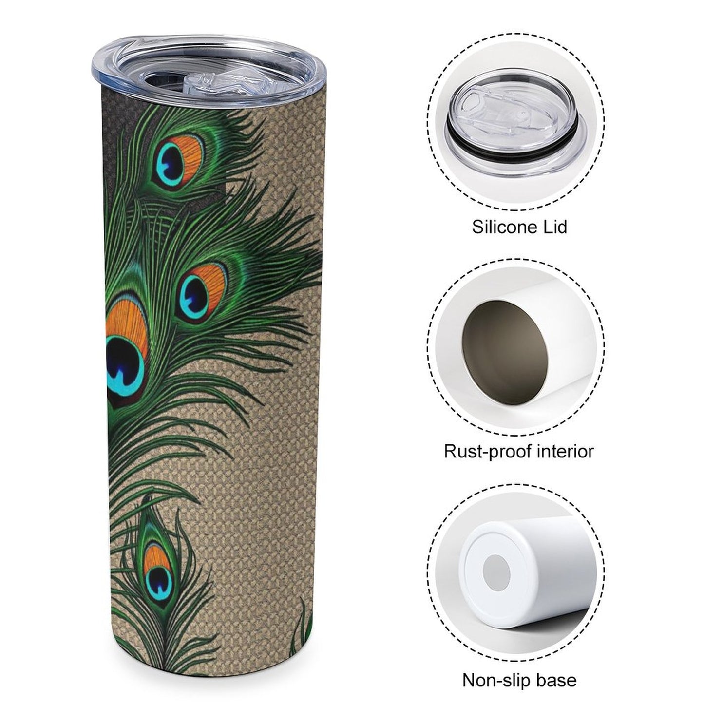 Cartii Pea 20oz Large Capacity Car Cup with Lid