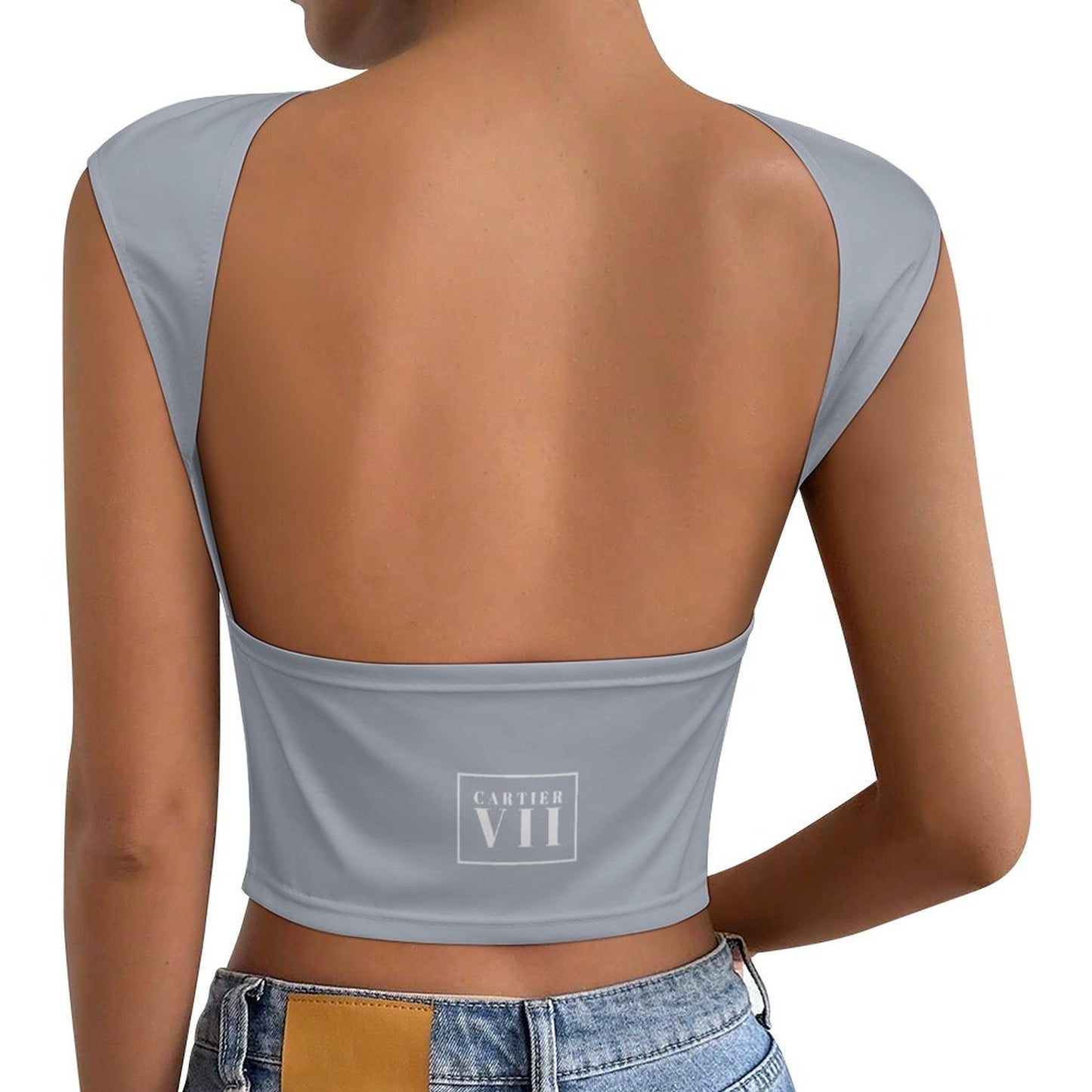 Carti VII  Women's Backless Top(All-Over Printing)