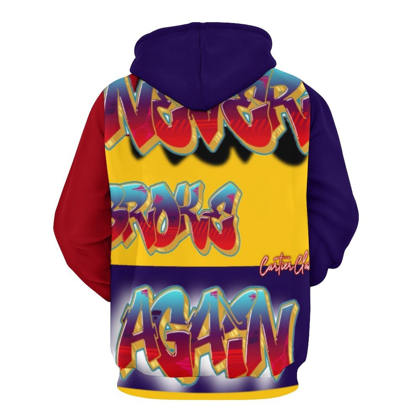 Never Broke Printed Hoodie for Men