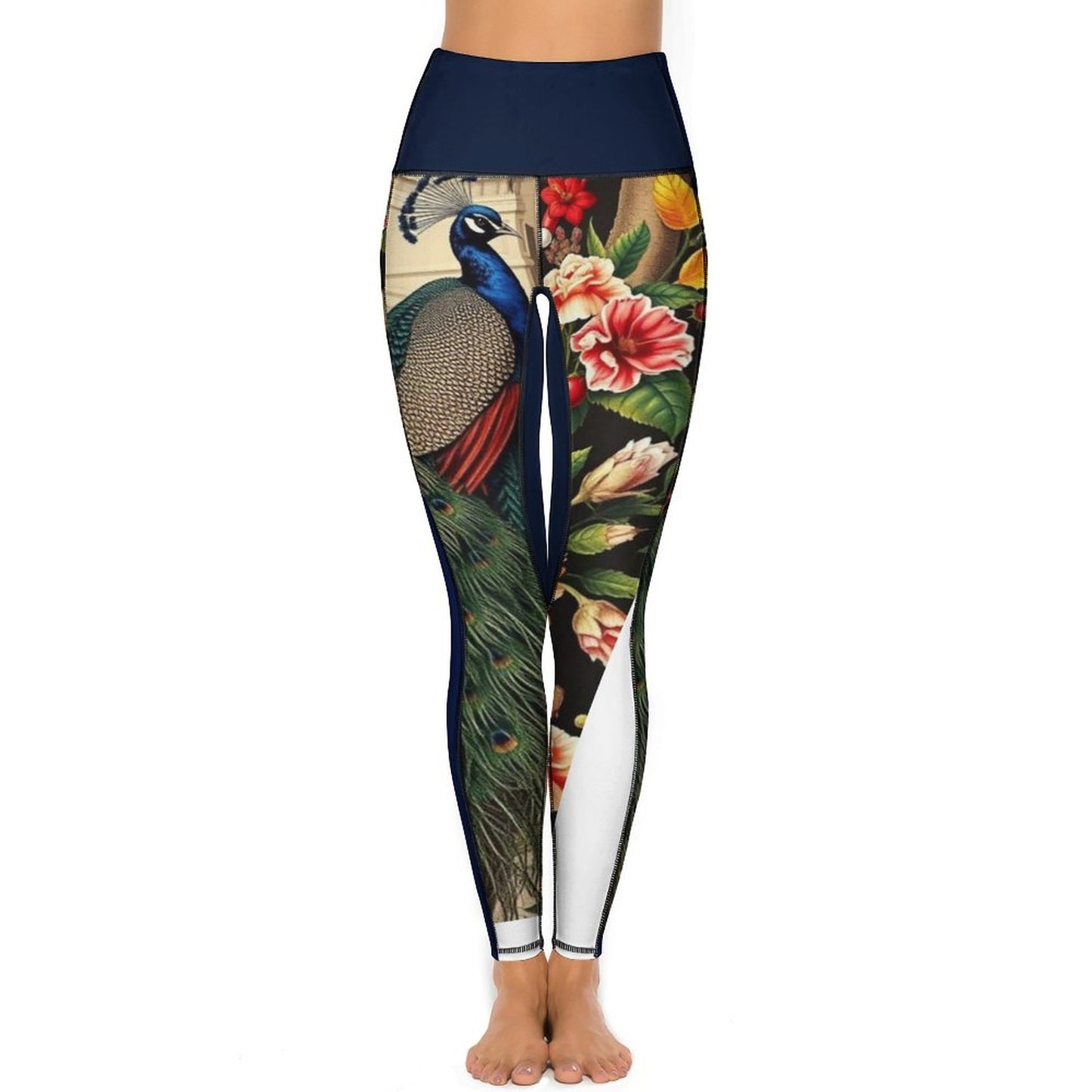 Cartier Peas Patterned Yoga Pants with 2 Pockets