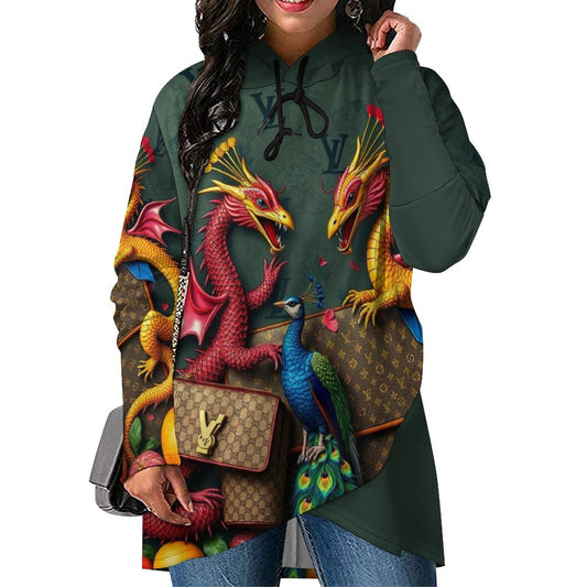 Cartii Pea230gsm Poncho-style Long Sleeve Women Hoodie