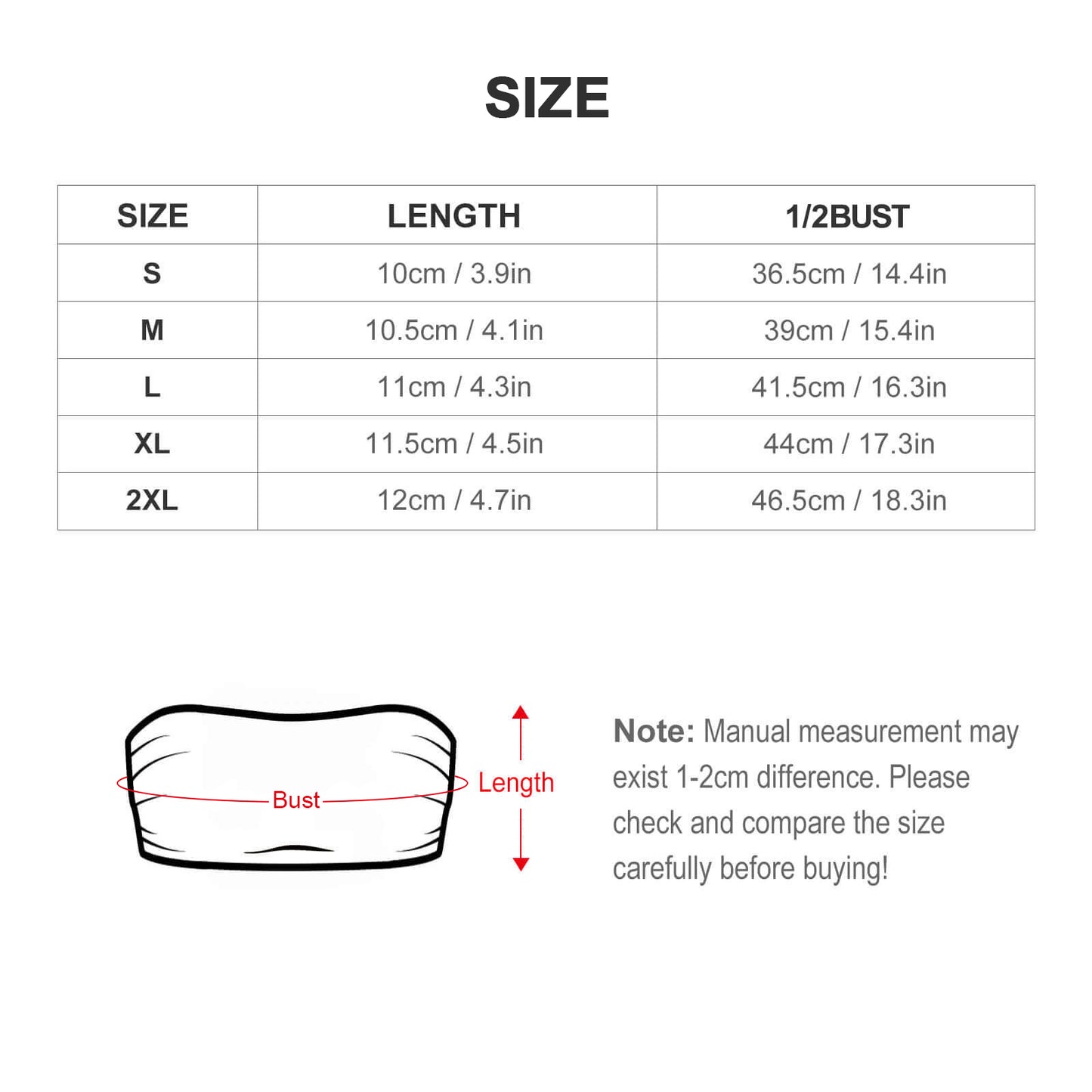 Strapless Women Tube Top Y2K Bandeau NZ065 (All-over Printing)