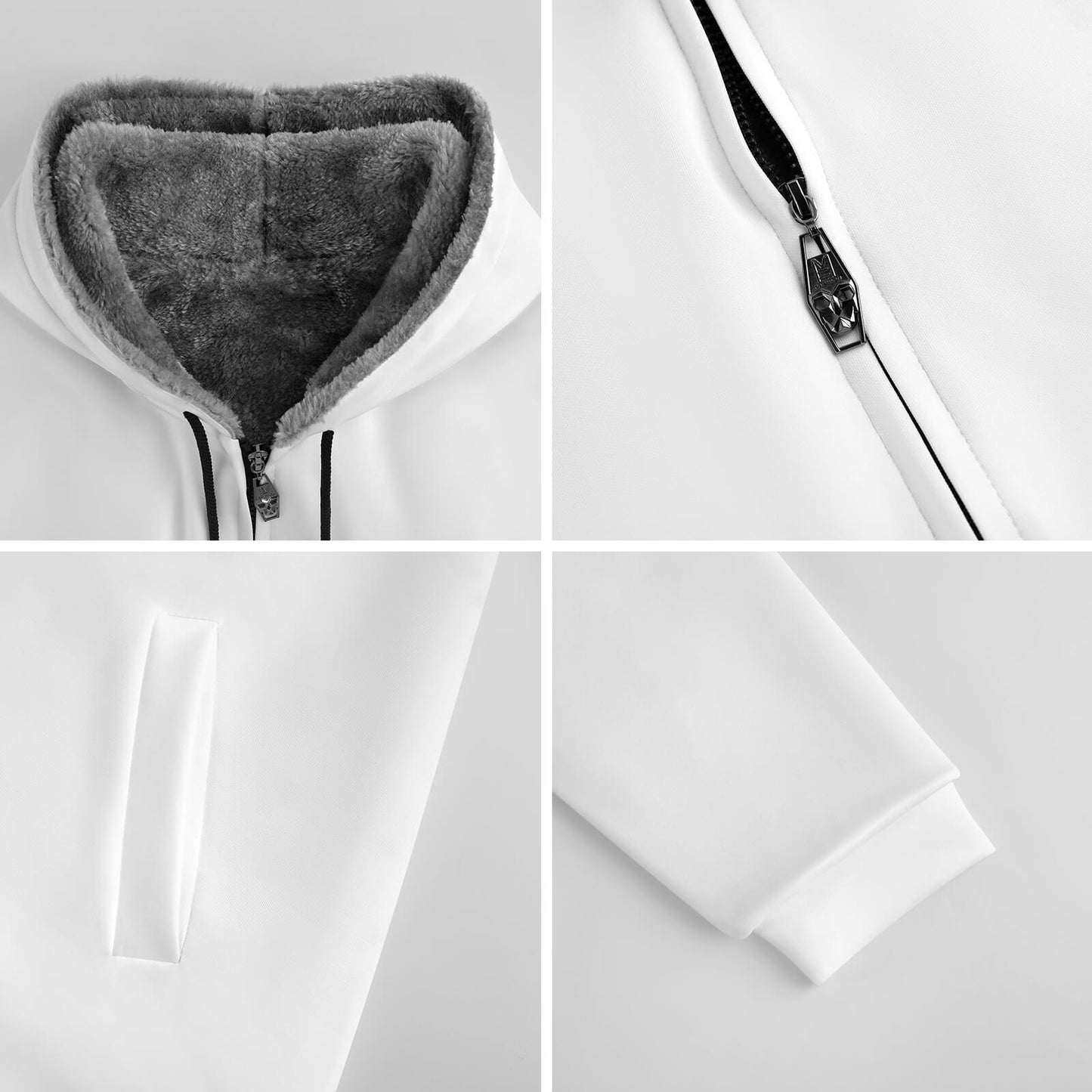 230gsm Full Zip up Hoodie with Plush Lining(All-Over Printing)