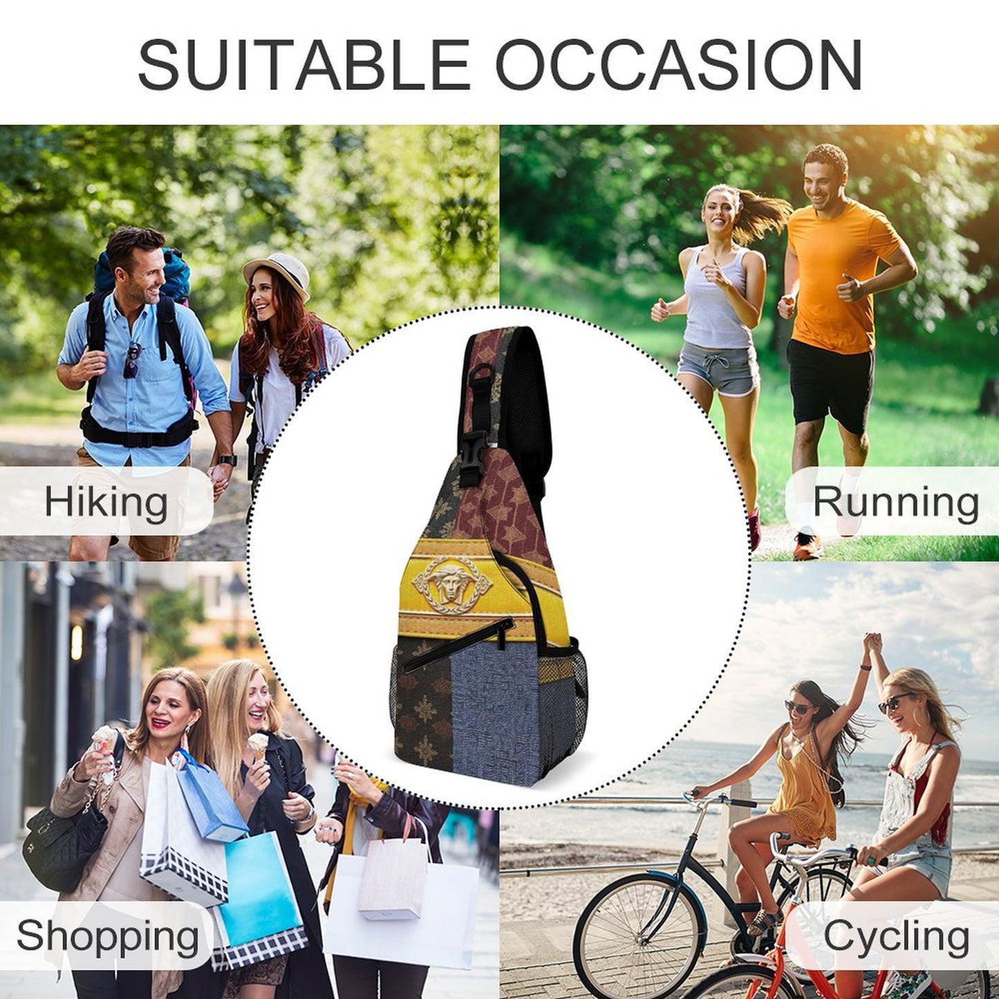 Create Unique Sling Bags with Our durable polyester (All-Over Printing)