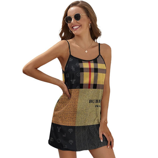 Spaghetti Strap Dress JJ1206 (All-Over Printing)