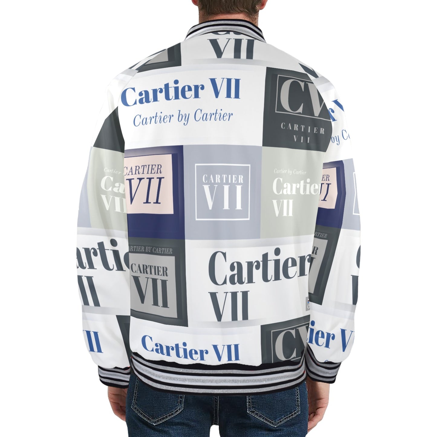 Cartier 7 Men's Striped Trim Bomber Jacket