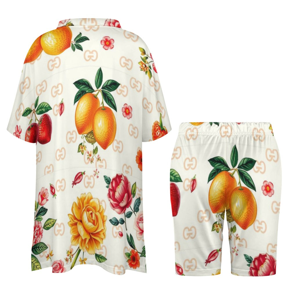 Gucci V-neck bat sleeve two piece set