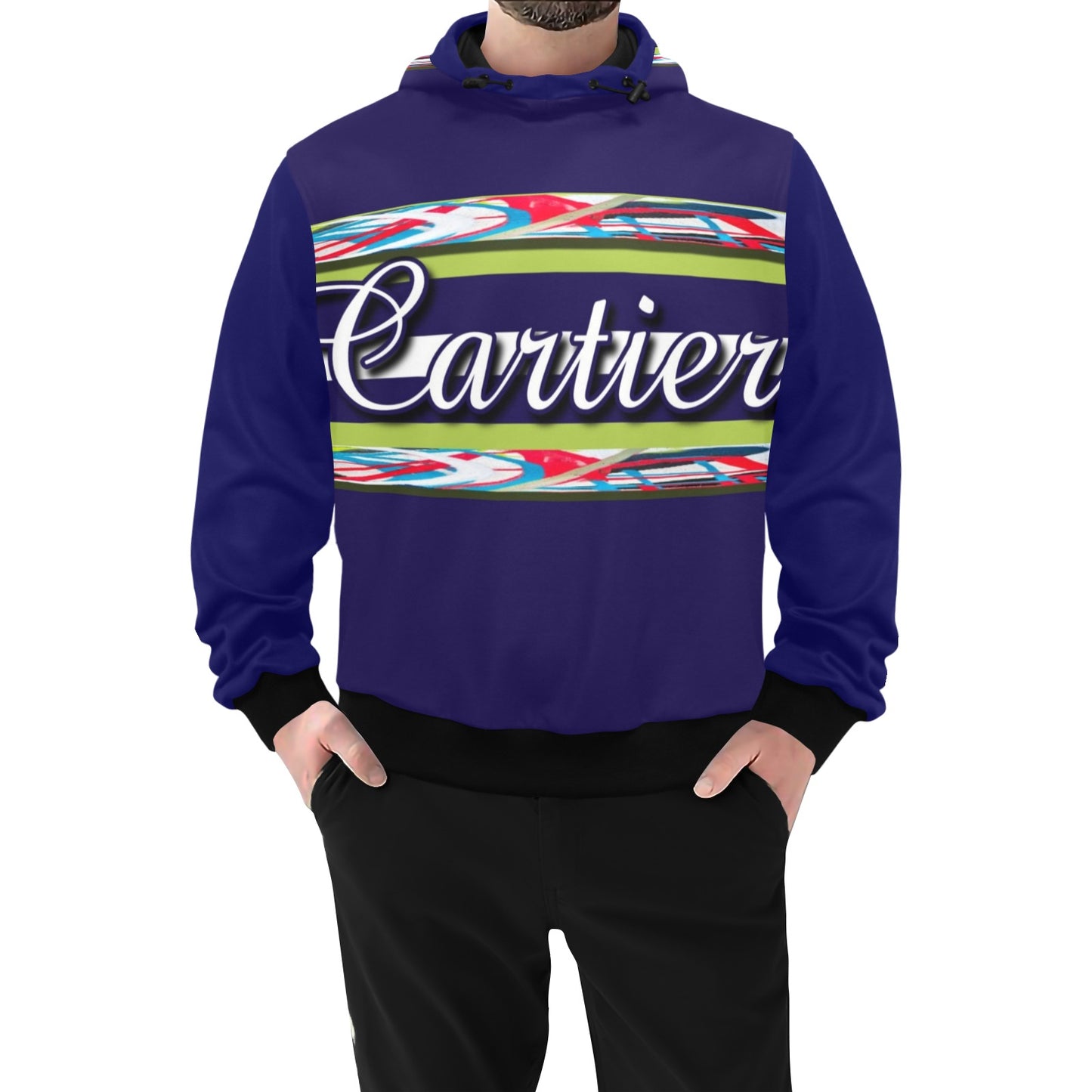High Neck Pullover Hoodie for Men  H24