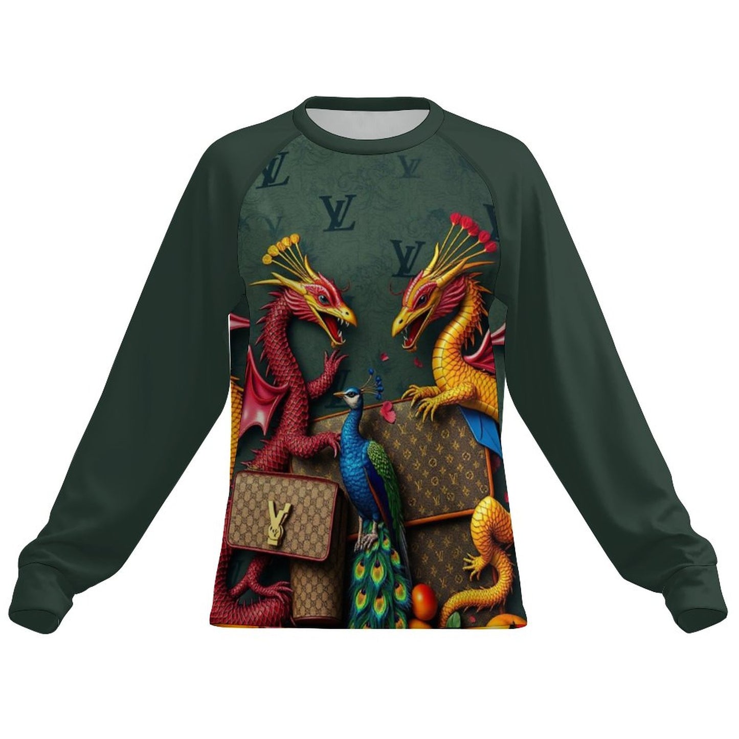 Cartii Pea Long-Sleeve Raglan T-Shirt for Women