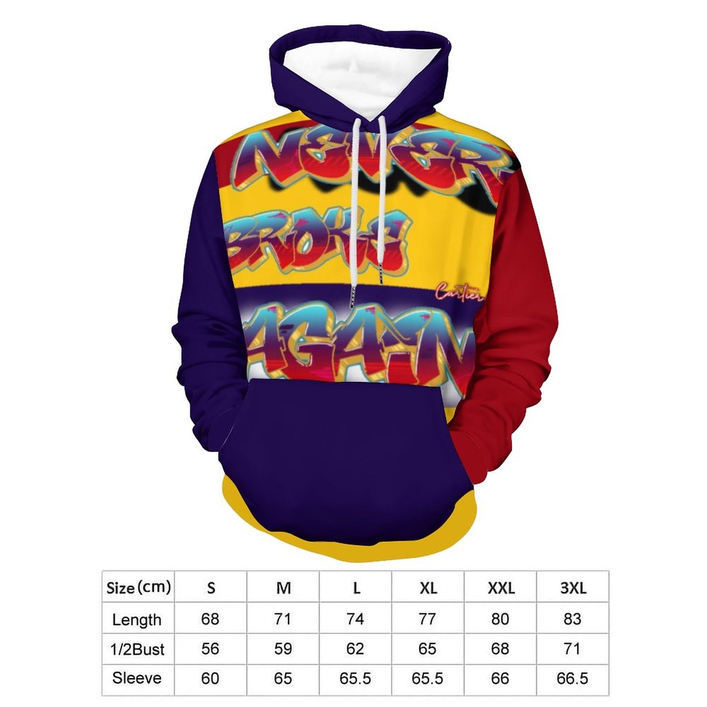 Never Broke Printed Hoodie for Men