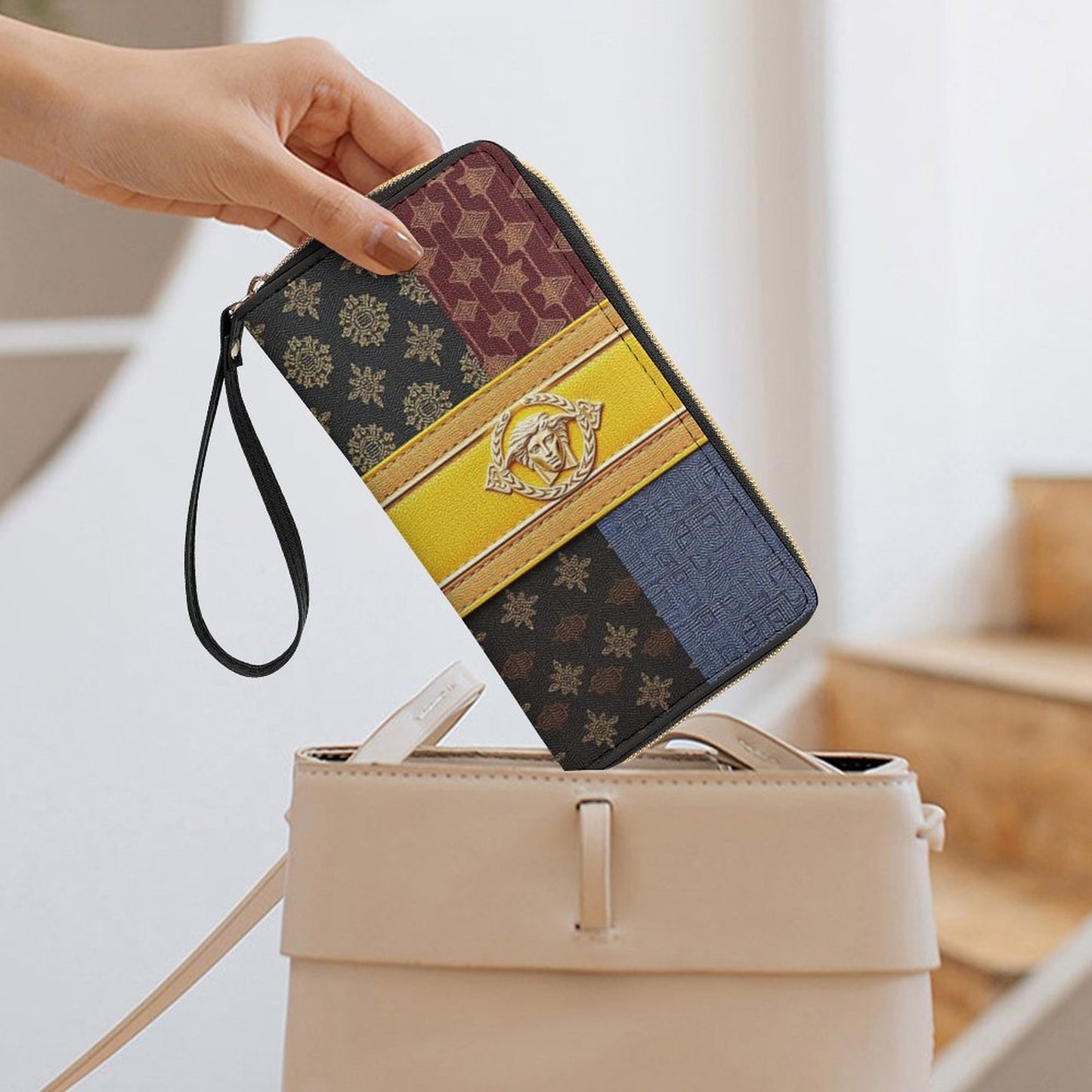 Cartier Versus Leather Wallet with Wristlet Strap
