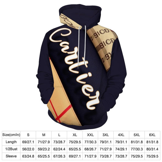 230gsm Men's Cool Hoodie with Double-layer Cap (All-Over Printing)
