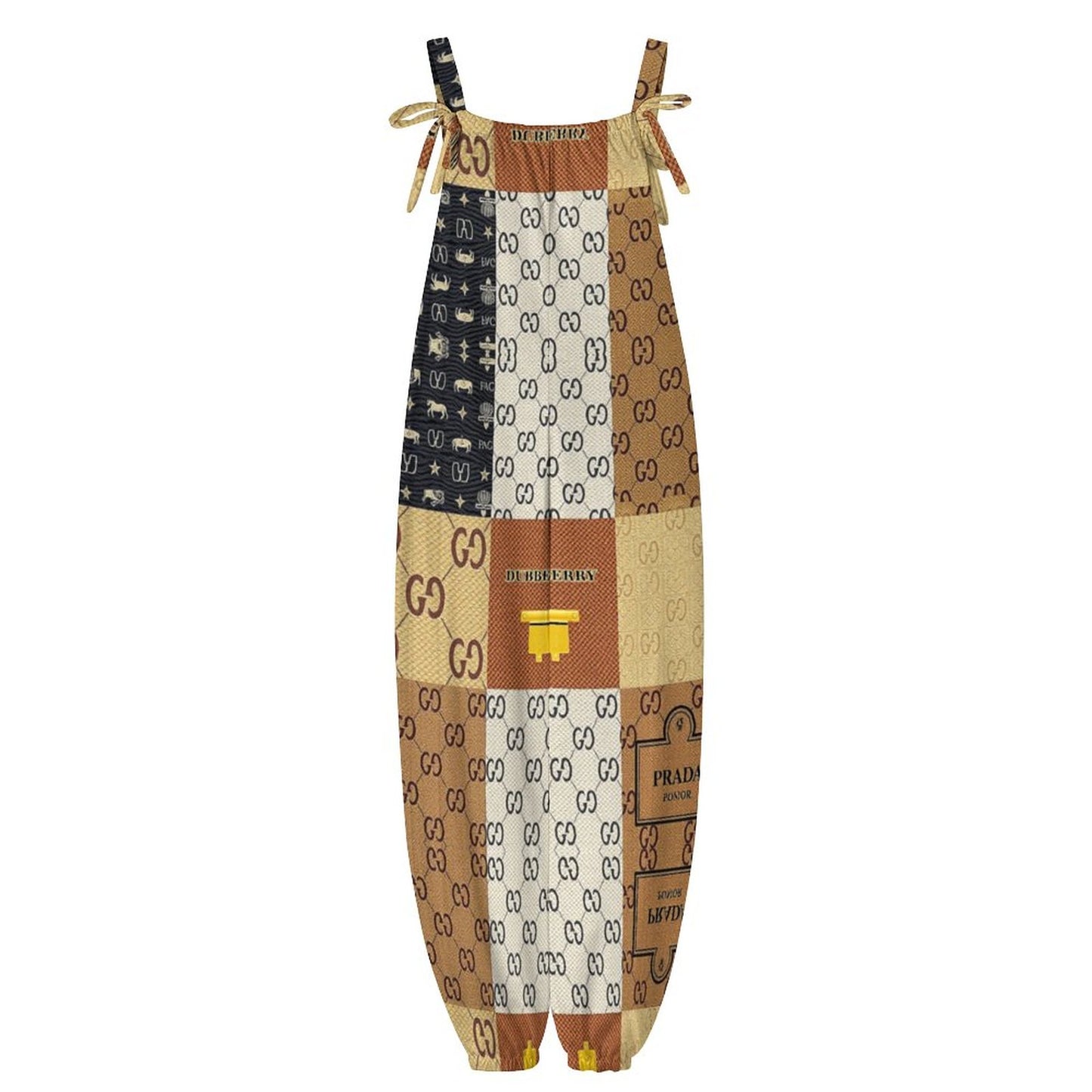V'sace Versus By Cartier Spaghetti Strap Jumpsuit RP (All-Over Printing)