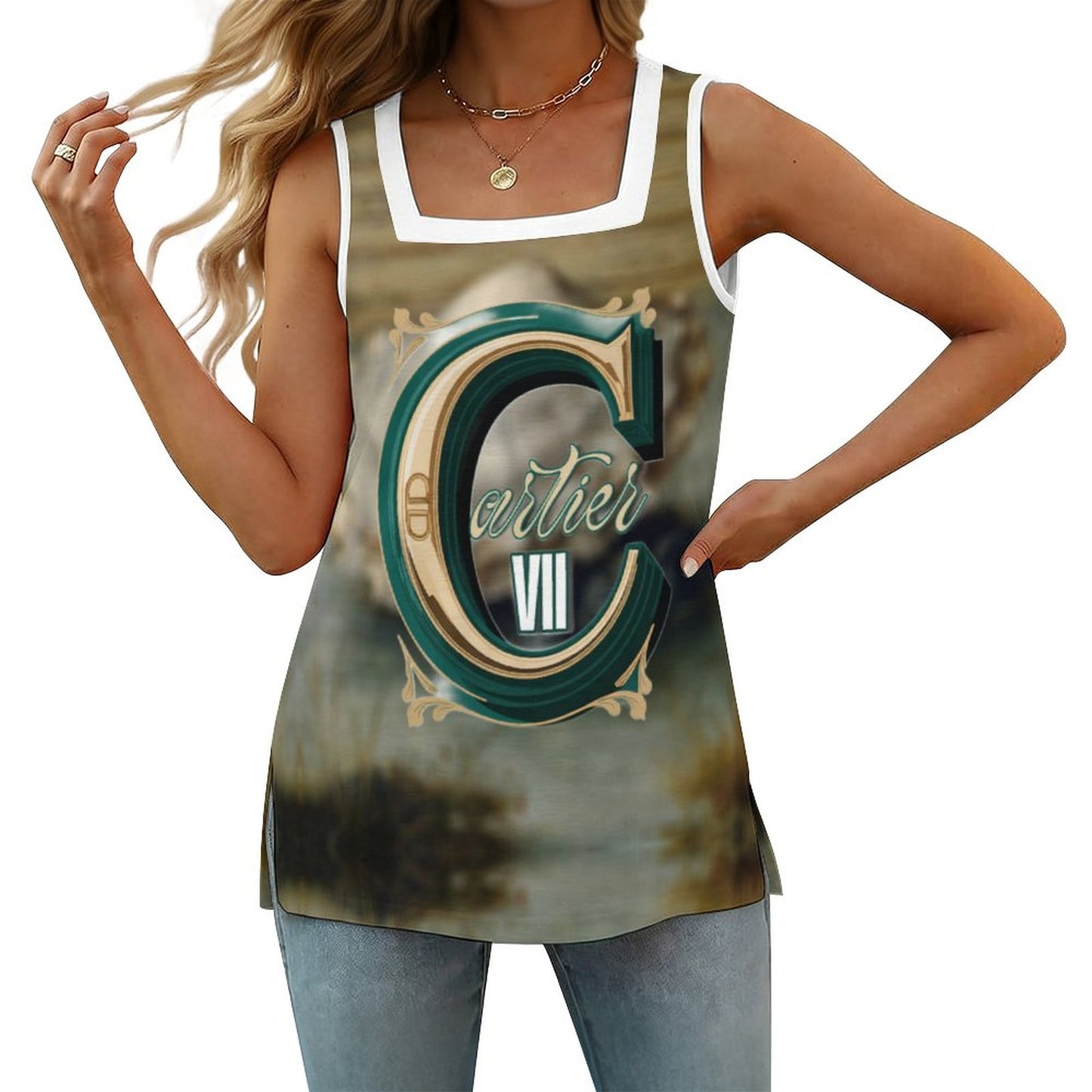 Cartier VII Square Neck Tank Top(