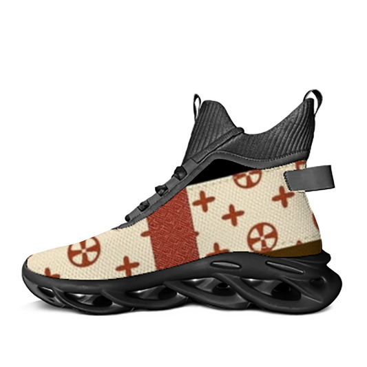 (Black) Custom Unisex Breathable High Top Blade Shoes Running Shoes