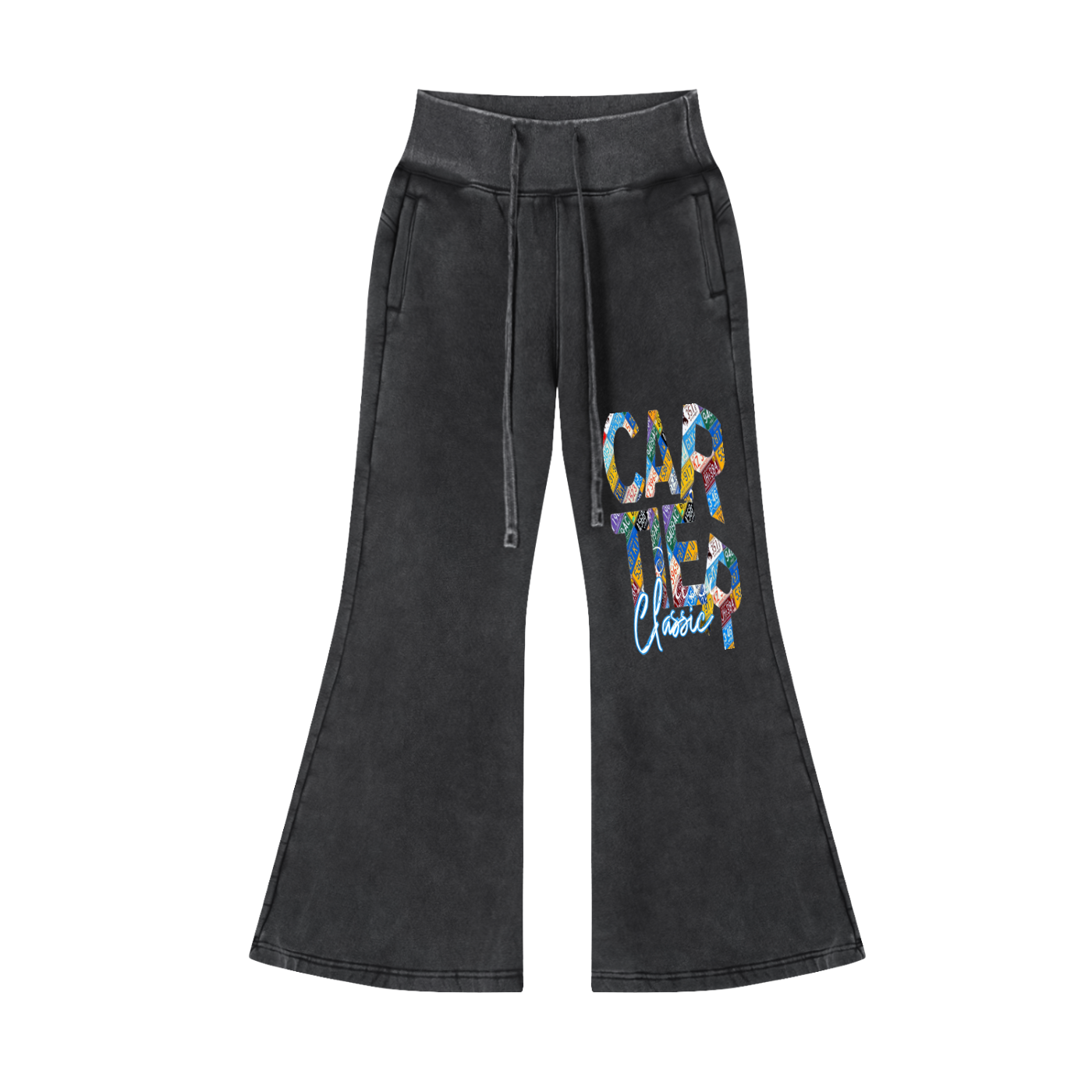 Carti Vintage Washed Flared Fleece Pants