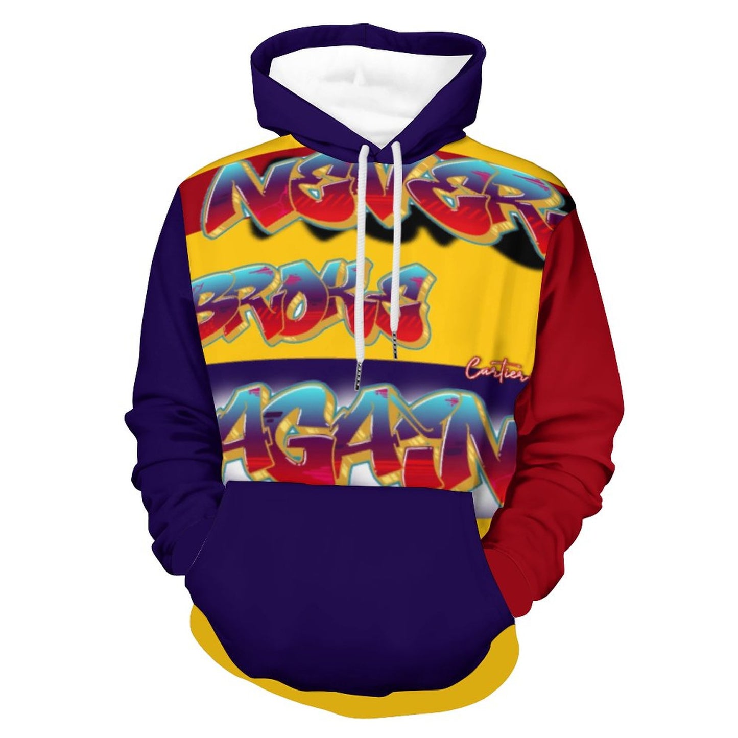 Never Broke Printed Hoodie for Men