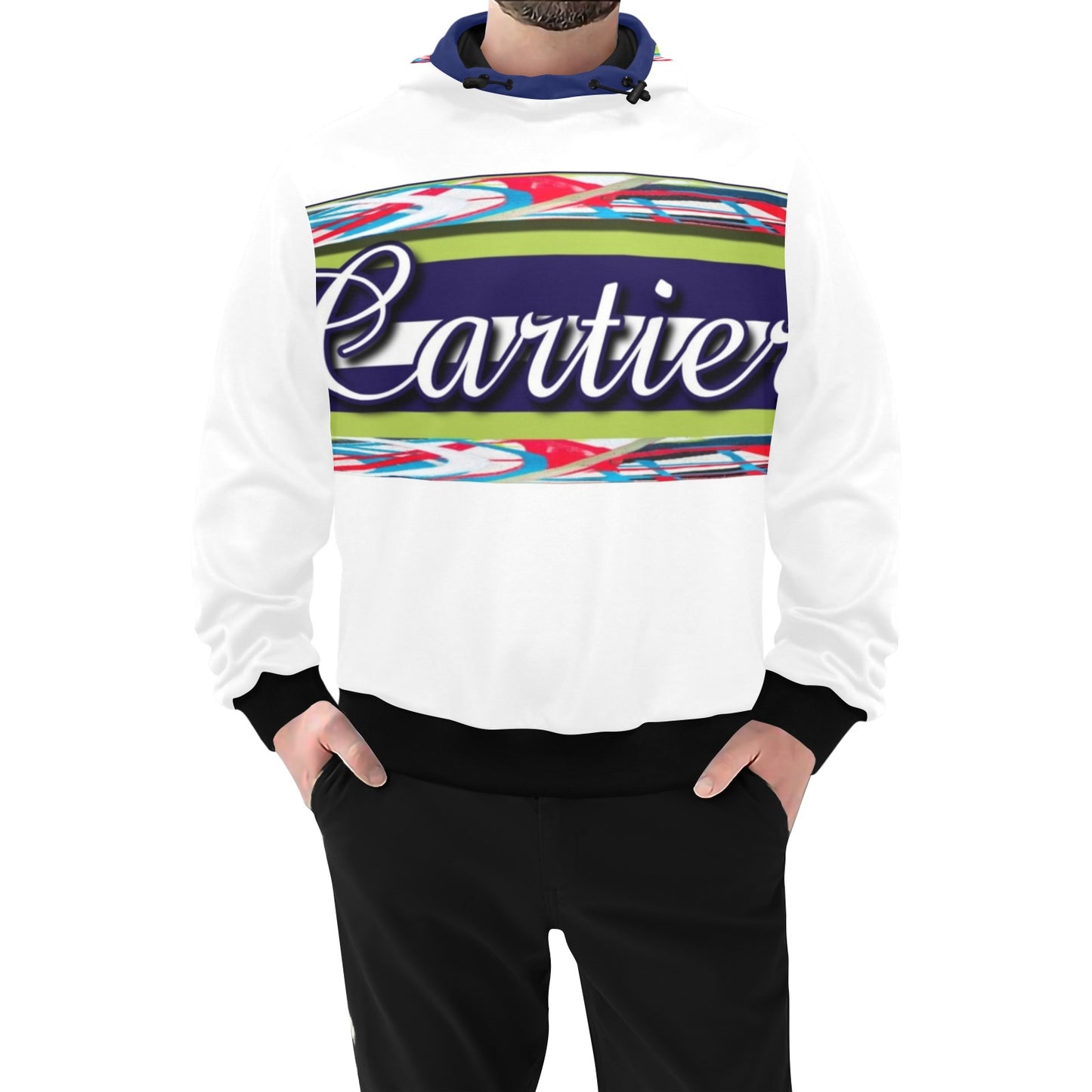 High Neck Pullover Hoodie for Men  H24