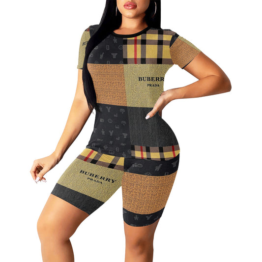 Burberry -Prada by Carti Women's Short Yoga Set