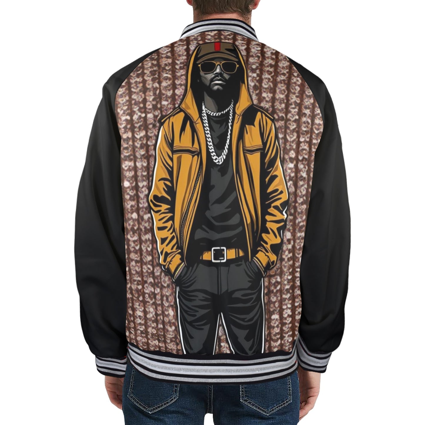 Gucci Cool New Men's Striped Trim Bomber Jacket