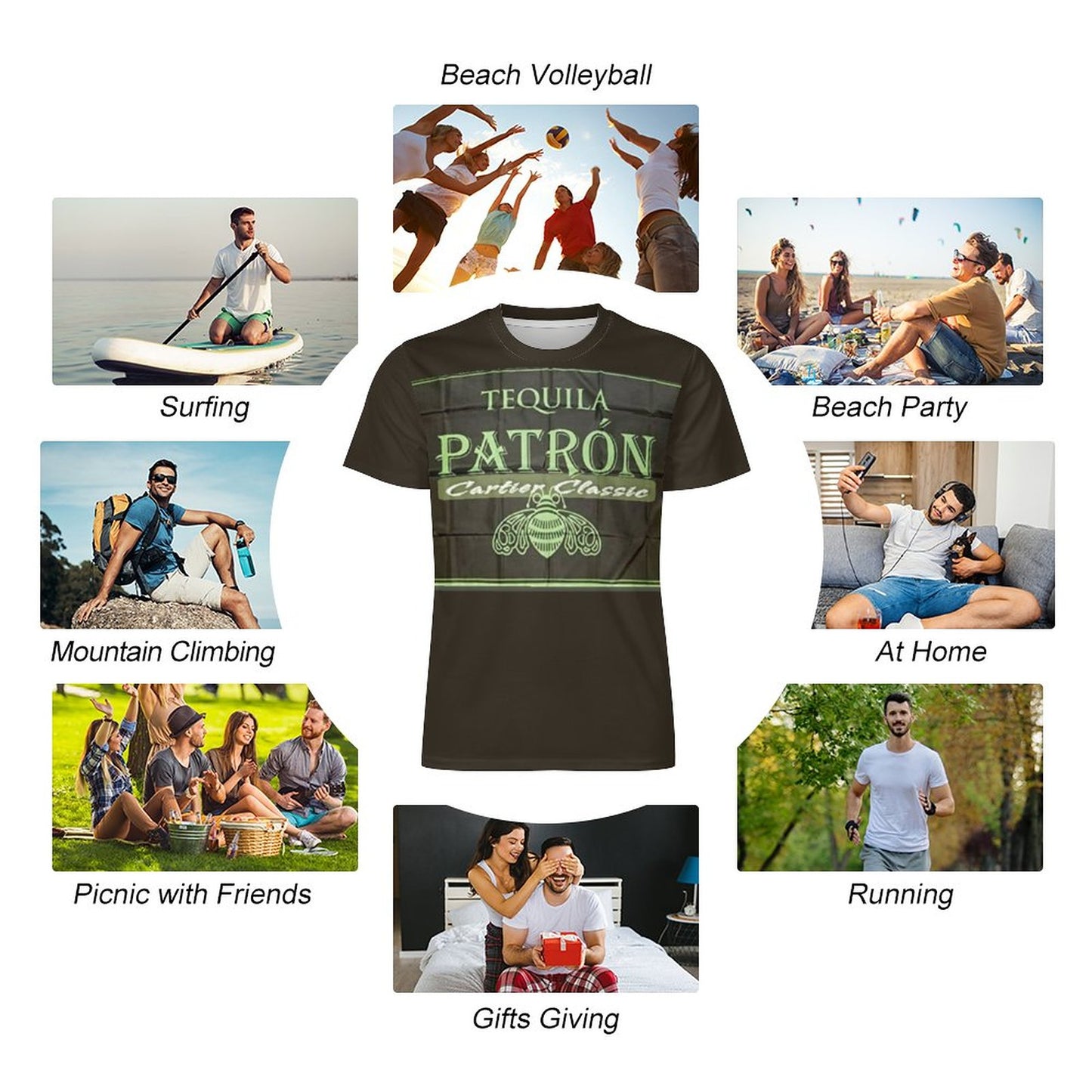 Patron Ice Silk Cooling Short Sleeve Men’s Shirts