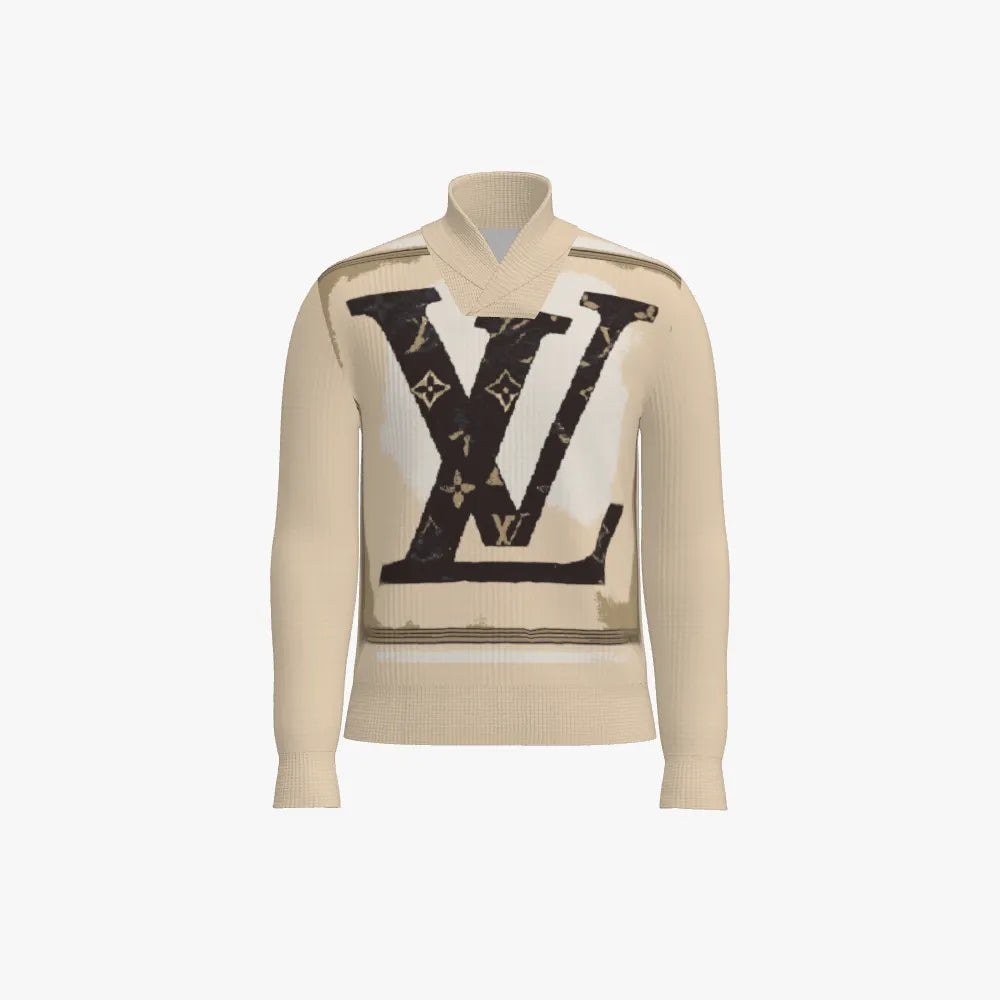 LV Men's Shawl Collar Pullover