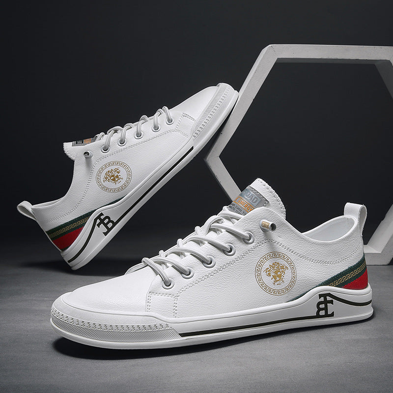 European Station Men&amp;amp;#039;s Shoes Hollow Soft Leather Small White Shoes Summer British Trend All-match Board Shoes Breathable Soft Bottom Casual Leather Shoes