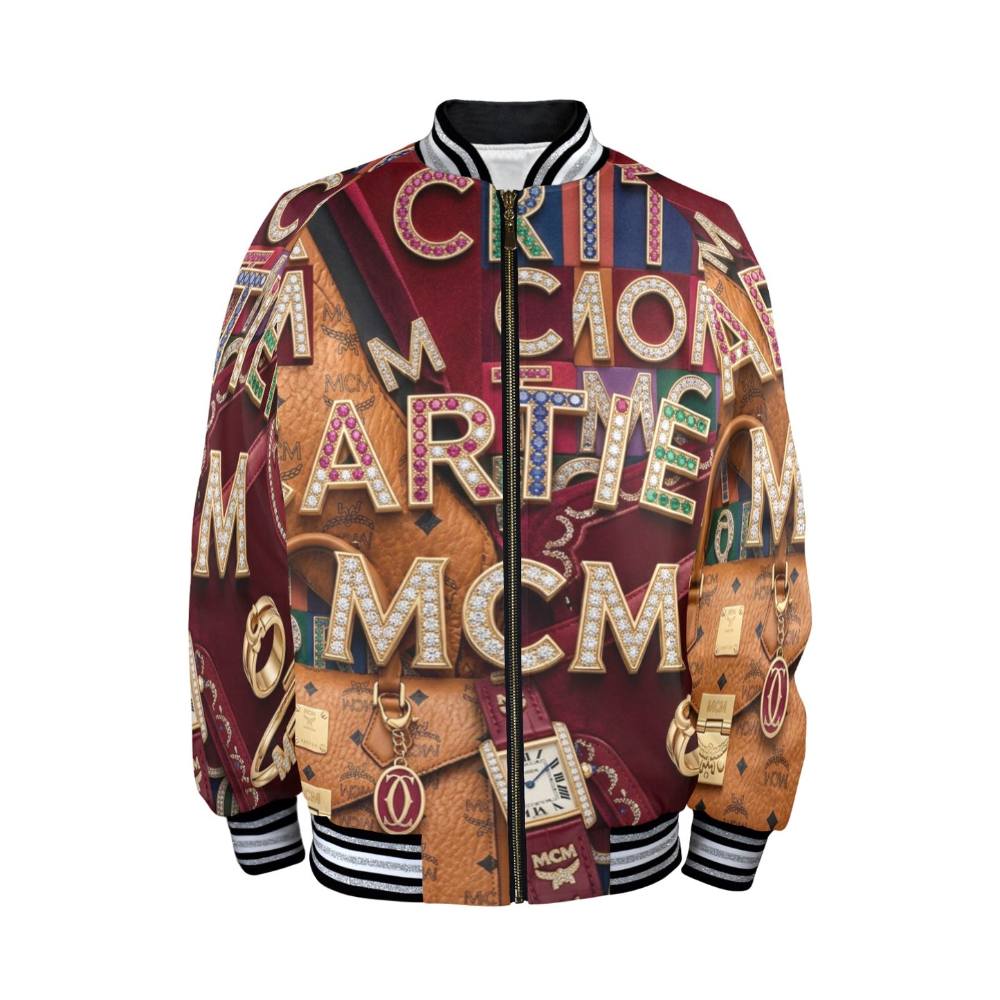 MC Carti Striped Trim Bomber Jacket