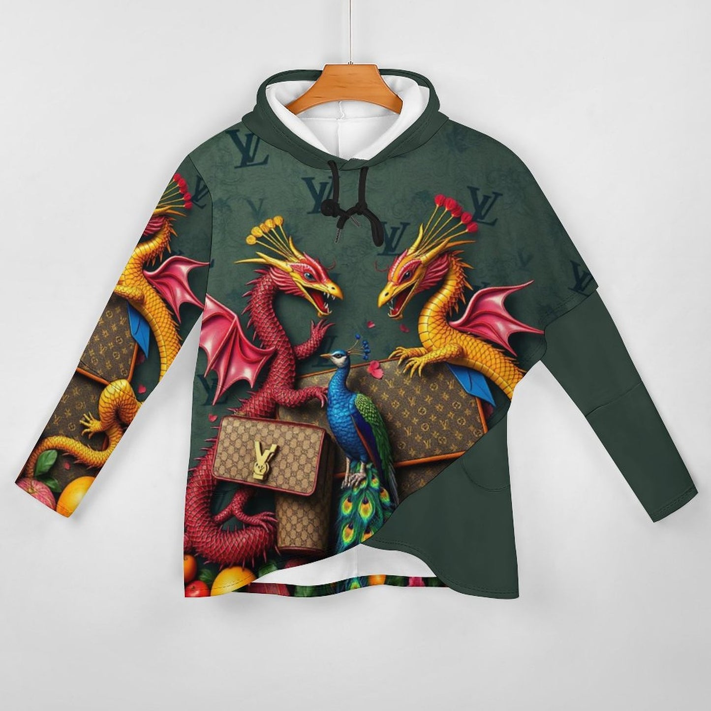 Cartii Pea230gsm Poncho-style Long Sleeve Women Hoodie