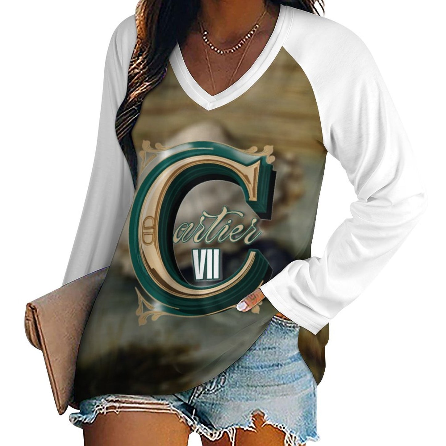 Cartier VII Double Layer V-Neck Top