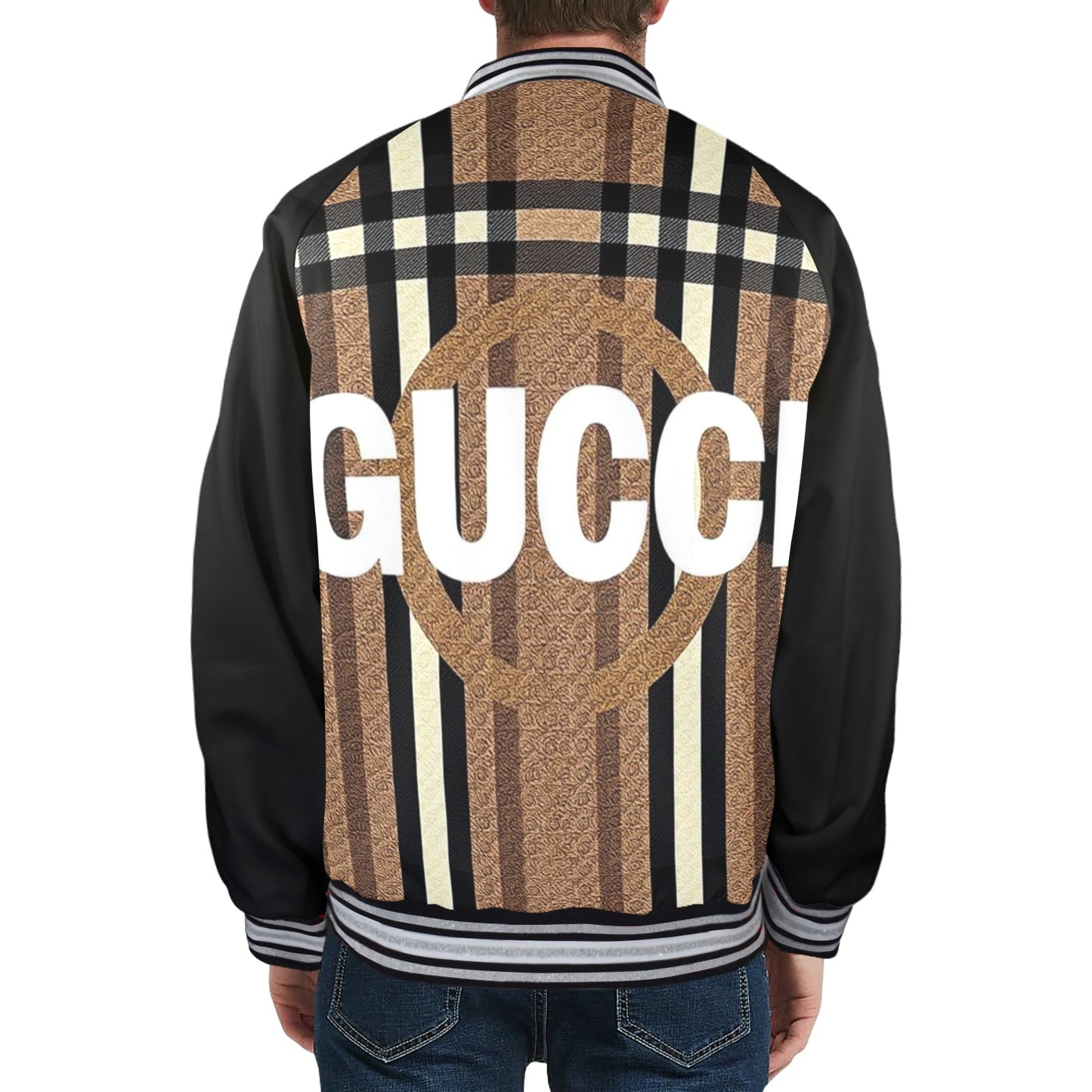 Men's Gucci By Carti Striped Trim Bomber Jacket