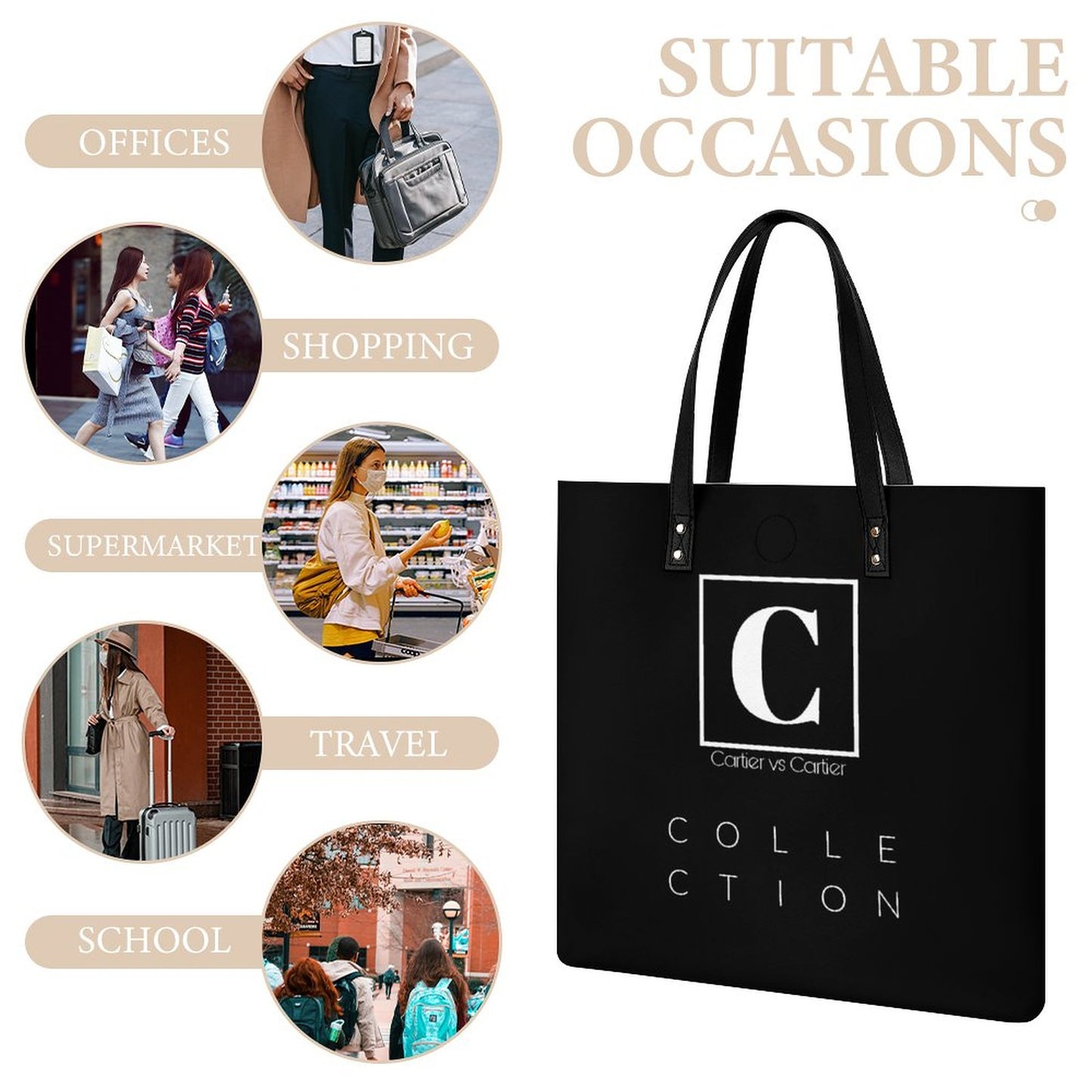 Leather Handbag(One-sided Printing)