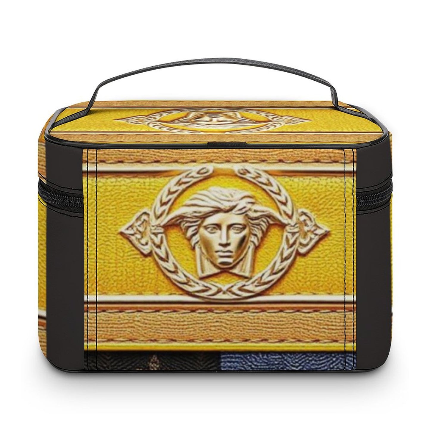 Make-up bag with Lychee pattern PU material
